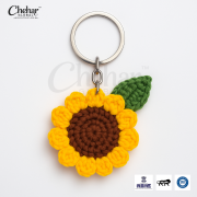 Sunflower Keychain Handmade Crochet Keychain