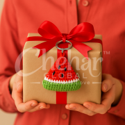 Handmade Crochet Watermelon Keychain