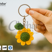 Sunflower Keychain Handmade Crochet Keychain