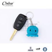 Octopus Keychain Crochet Keychain Blue