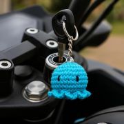 Octopus Keychain Crochet Keychain Blue