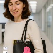 Handmade Crochet Pink Octopus Keychain