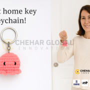 Handmade Crochet Pink Octopus Keychain