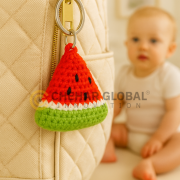 Handmade Crochet Watermelon Keychain