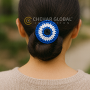 Handmade Crochet Evil Eye Hair Rubber Band
