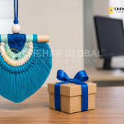 Handmade Blue Evil Eye Macrame Car Hanging