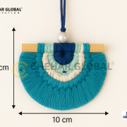 Handmade Blue Evil Eye Macrame Car Hanging