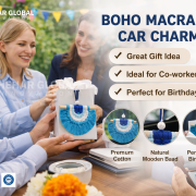 Handmade Blue Evil Eye Macrame Car Hanging