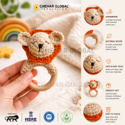 Crochet Baby Animal Rattle – Cute Soft Crochet Lion Rattle
