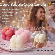 Cloud Bubble Cube Candle
