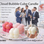 Cloud Bubble Cube Candle