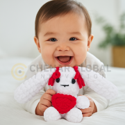 Bunny Red Rabbit Plushie Animal Crochet Toy